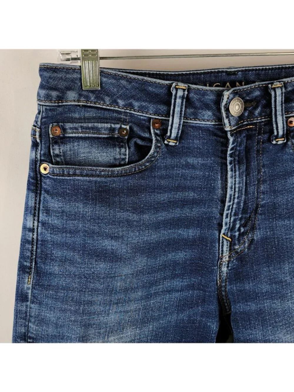 American Eagle Jeans Mens 29x32 Blue Airflex + Relaxed Straight Denim